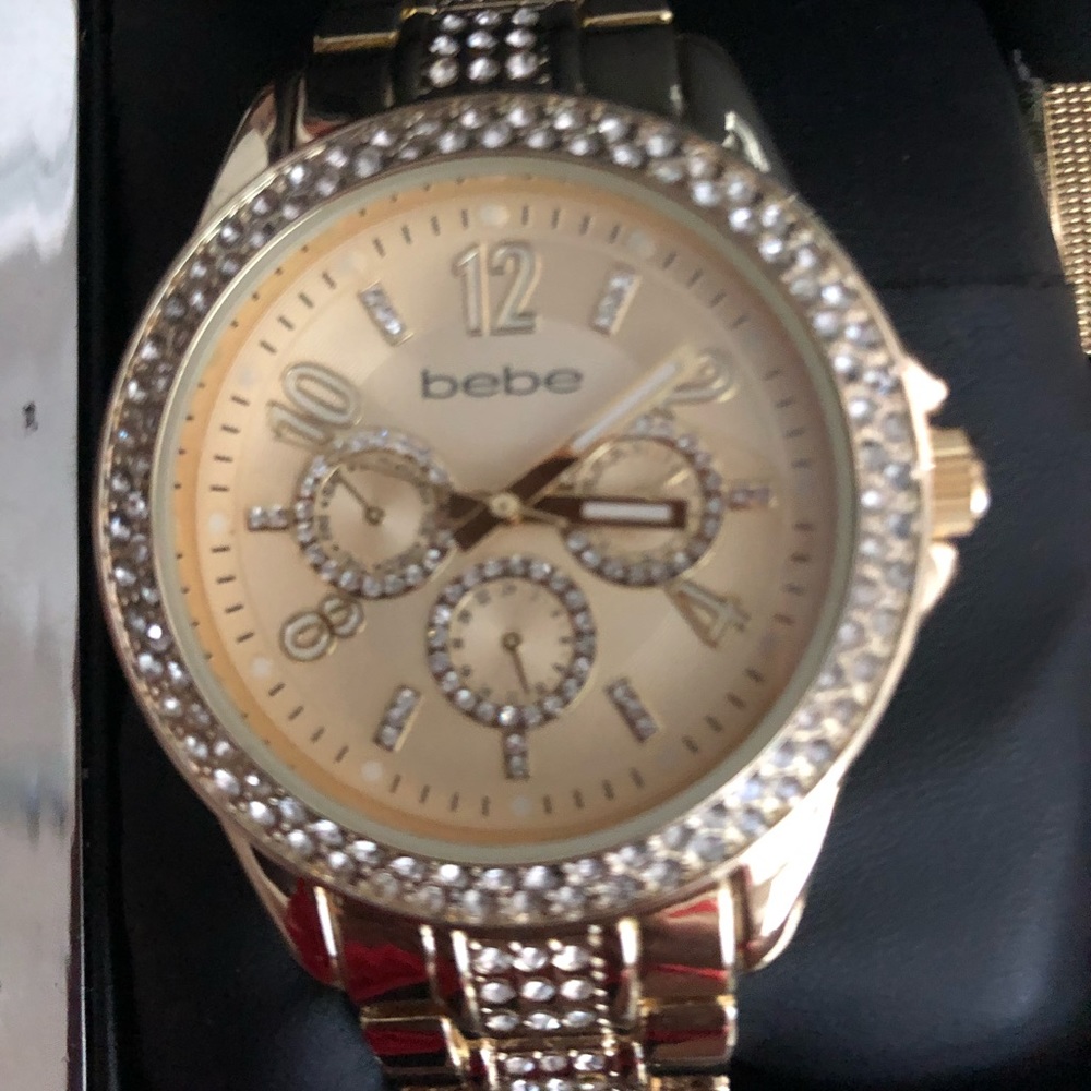 Bebe Women’s Gold 3 in 1 Interchangeable Watch Set